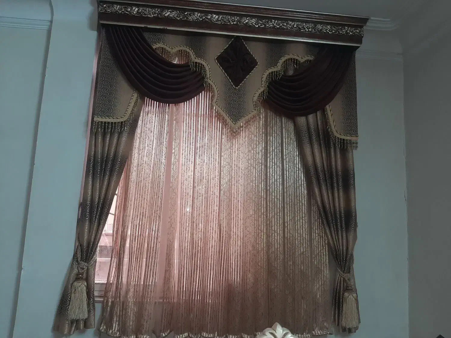 پرده دو جفت|پرده، رانر، رومیزی|ساوه, |دیوار