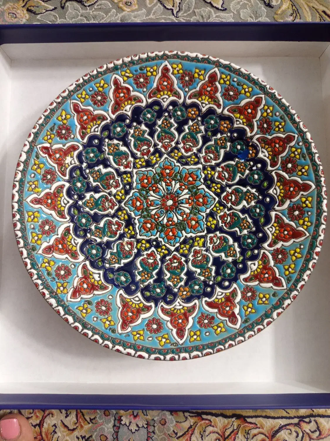 بشقاب مینا کاری|صنایع دستی و سایر لوازم تزئینی|تهران, باغ خزانه|دیوار