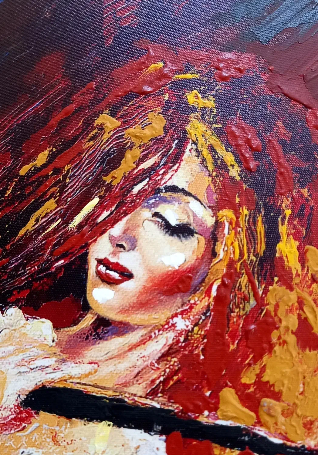 تابلو نقاشی با کنوس الیاف طبیعی|تابلو، نقاشی، عکس|رشت, پل تالشان|دیوار