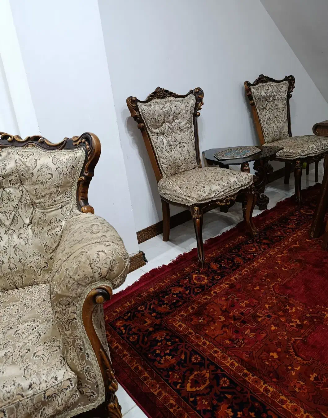 مبل سلطنتی راحتی 9نفره چوب راش|مبلمان خانگی و میز عسلی|گنبد کاووس, |دیوار