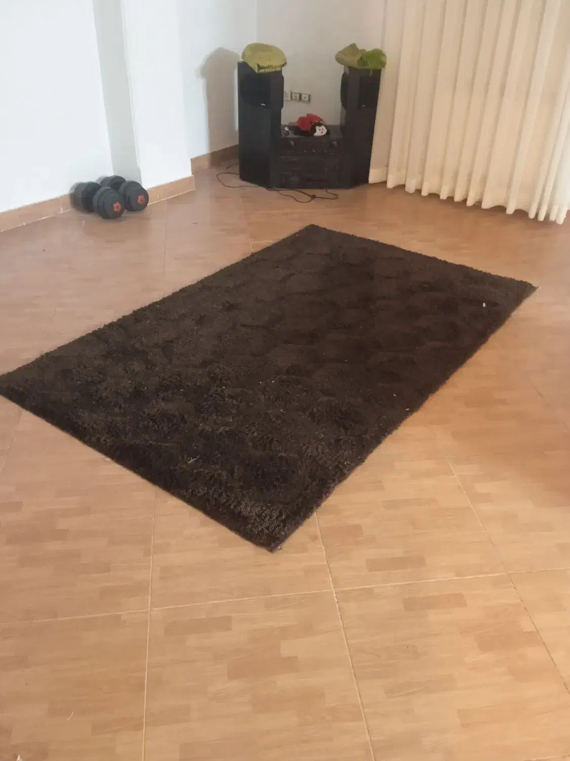 فروش فرش شگی قهوه ای + فرش زمینه کرم|فرش|گرگان, |دیوار