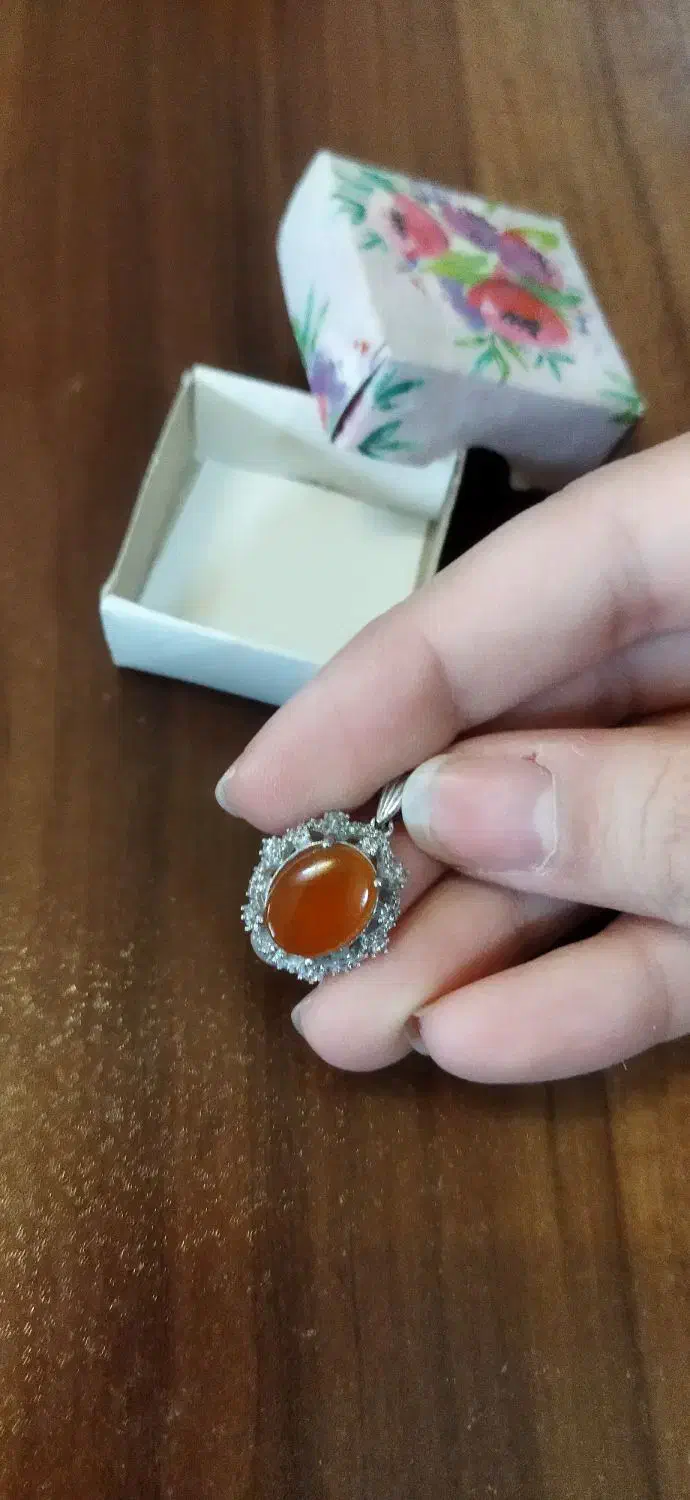 گردنبند نقره سنگ عقیق یمنی متبرک شده در کربلا نو|جواهرات|قم, زنبیل آباد|دیوار