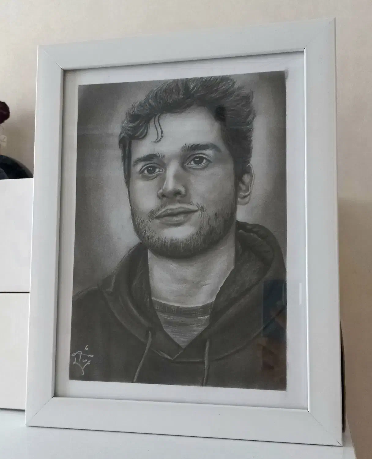 نقاشی سیاه قلم|تابلو، نقاشی، عکس|نیشابور, کوی یغما|دیوار