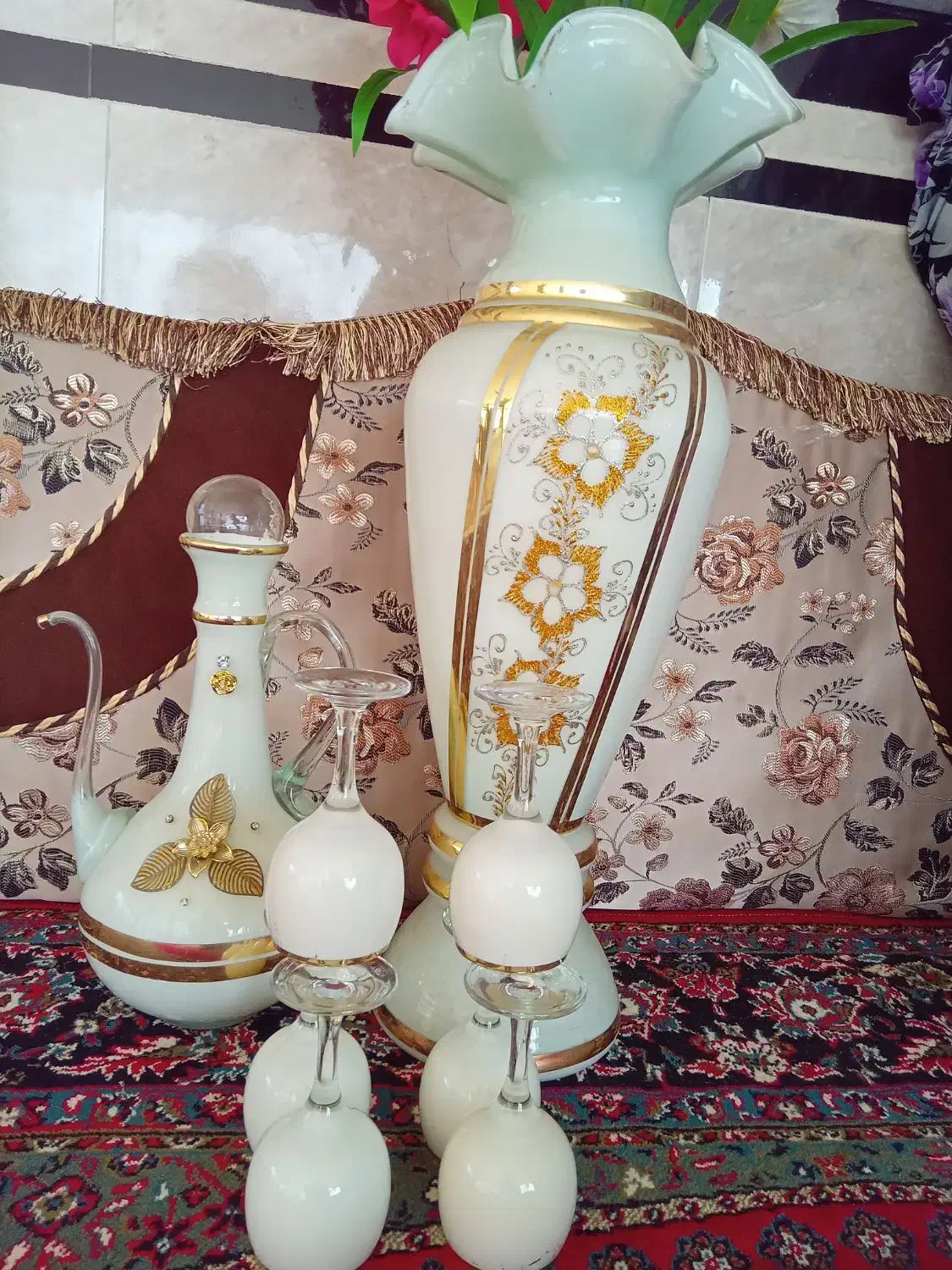 گلدون با جام|صنایع دستی و سایر لوازم تزئینی|آستانه اشرفیه, |دیوار