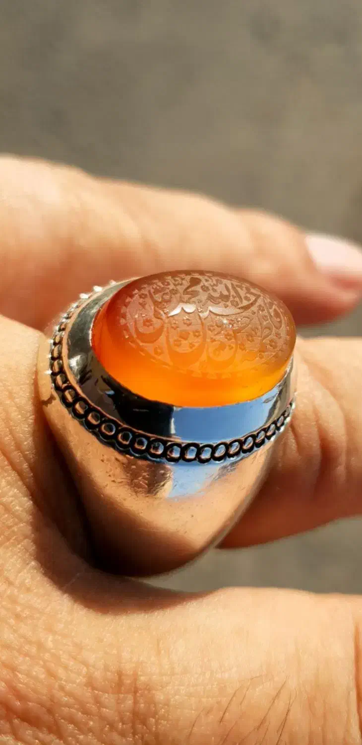 انگشتر صدوقی عقیق خط برجسته ناب یمنی|جواهرات|تهران, افسریه جنوبی|دیوار