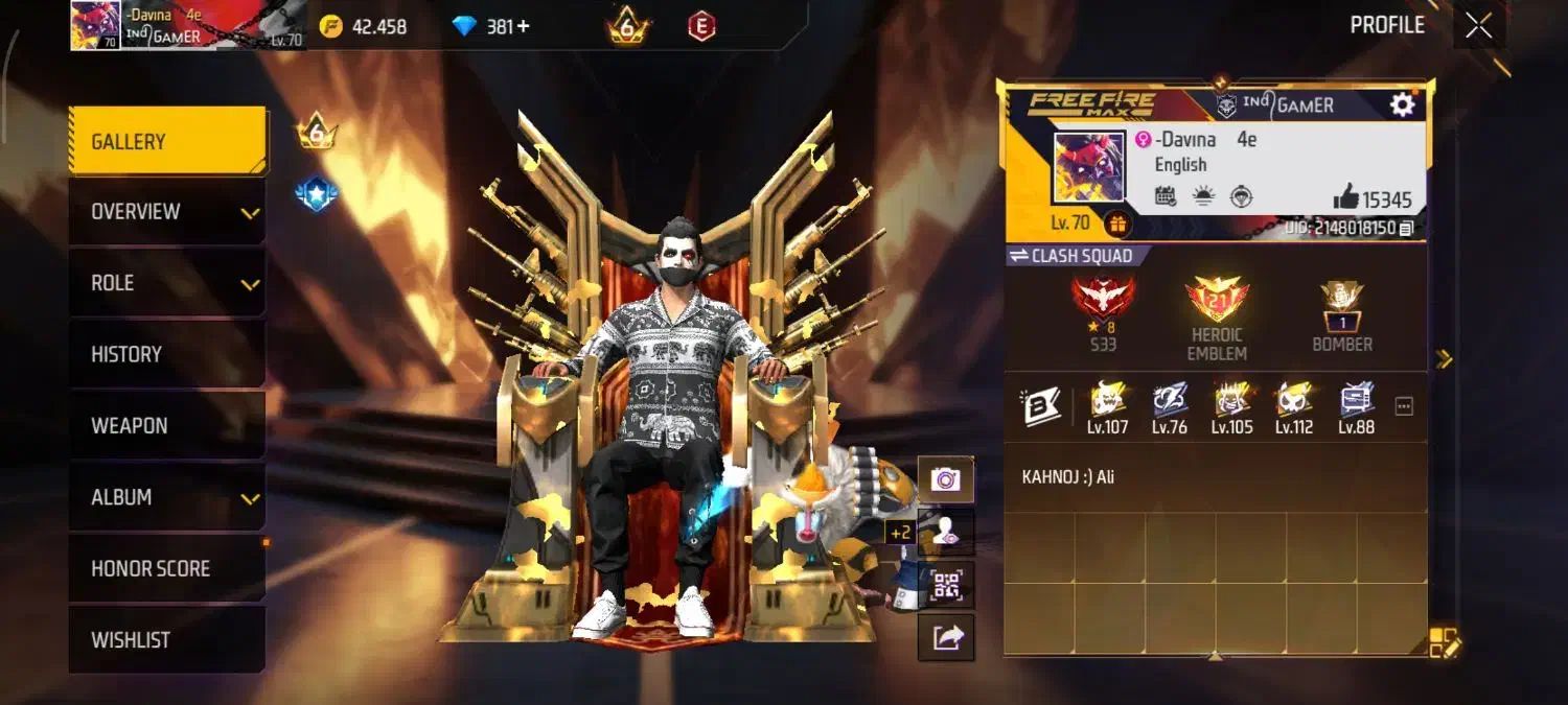 اکانت فری فایر فول معاوضه هم میکنم چیزی به کارم|کنسول، بازی ویدئویی و آنلاین|قلعه گنج, |دیوار