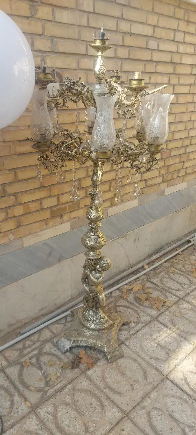 برنز آباژور سالم|چراغ خواب و آباژور|یزد, |دیوار