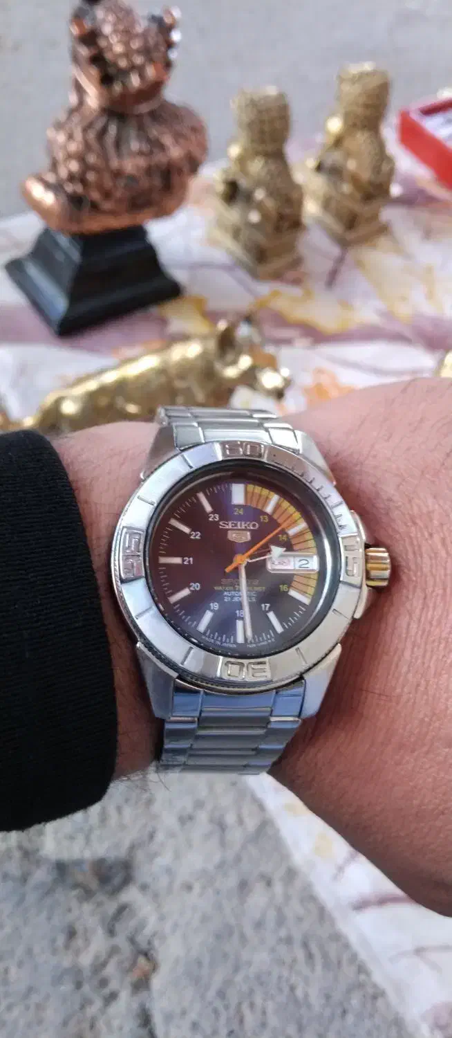 ساعت مچی آنتیک اتوماتیک سیکو 5 صفحه پرچمی پشت ای|ساعت|سرشیو, |دیوار