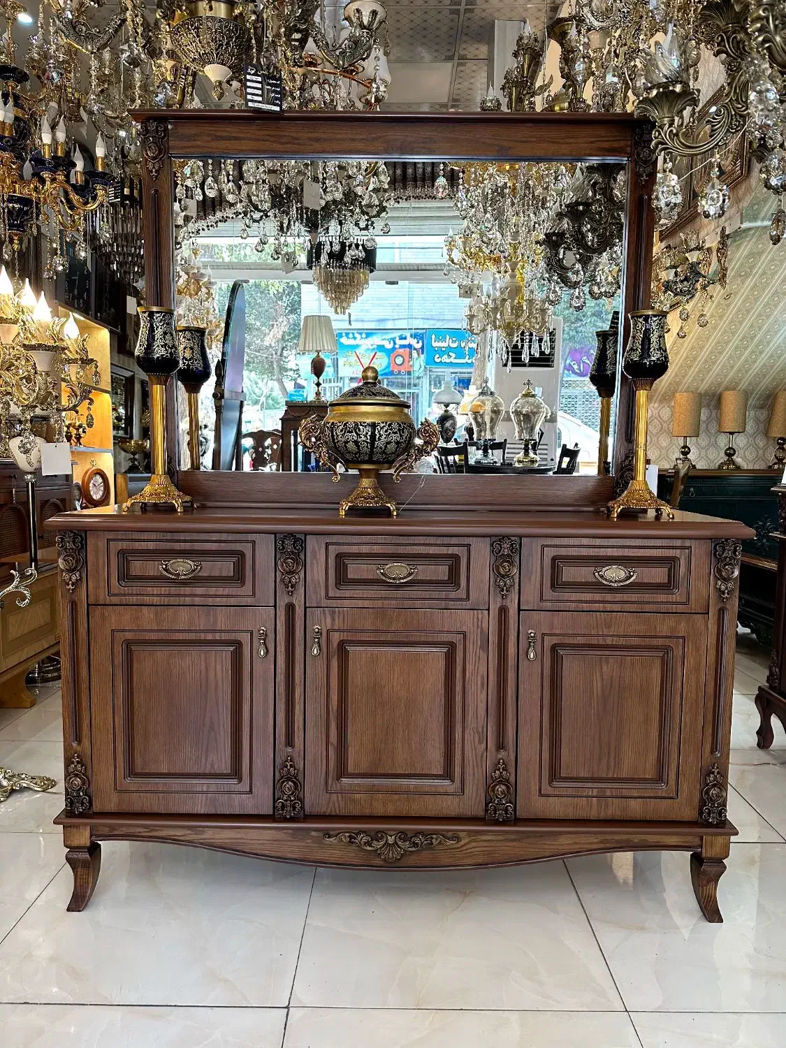 ست اینه کنسول میز تلوزیون مدل رویال|بوفه، ویترین، کنسول|کرج, حصارک پایین|دیوار