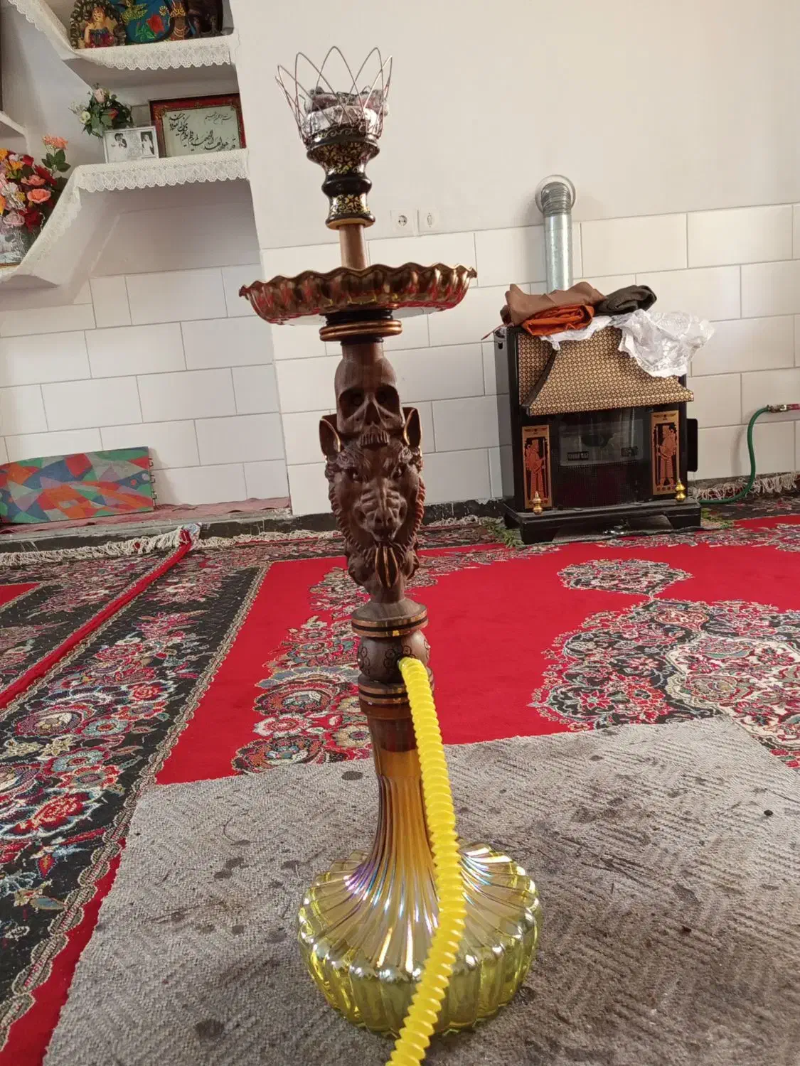 قلیون کوک با چوب گردو|زیورآلات و اکسسوری|کرمان, |دیوار