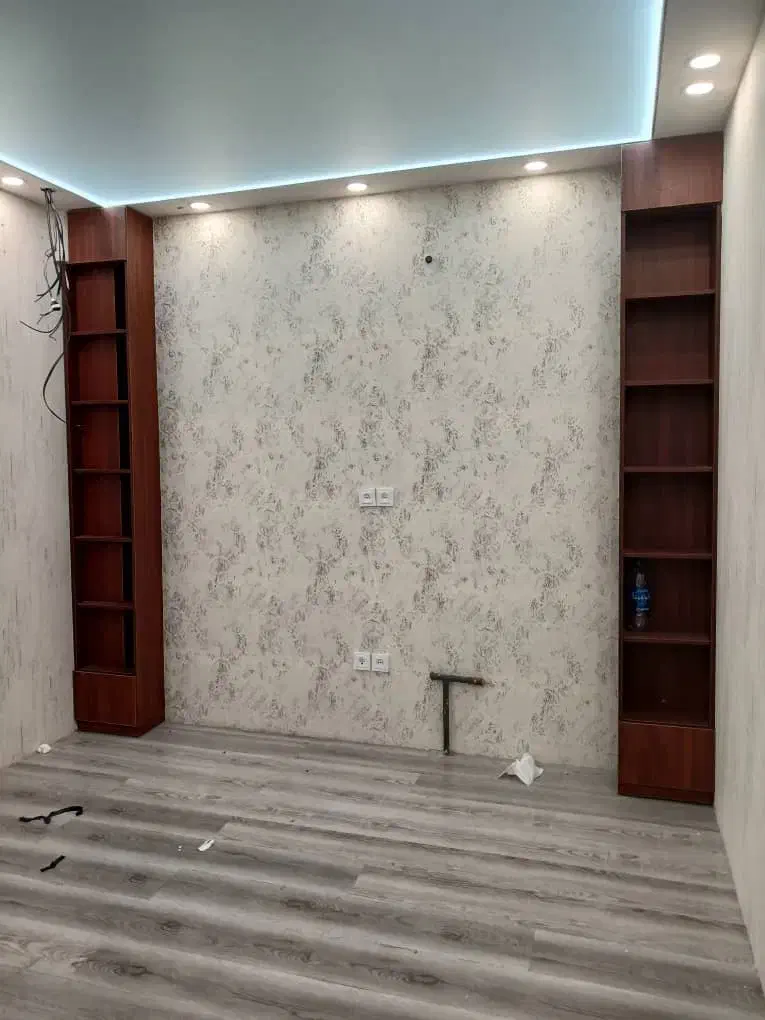 کتابخانه باجنس ام دی آف و رنگ بسیار زیبا و دلنشین|کتابخانه، شلف، قفسه‌های دیواری|قم, سالاریه|دیوار