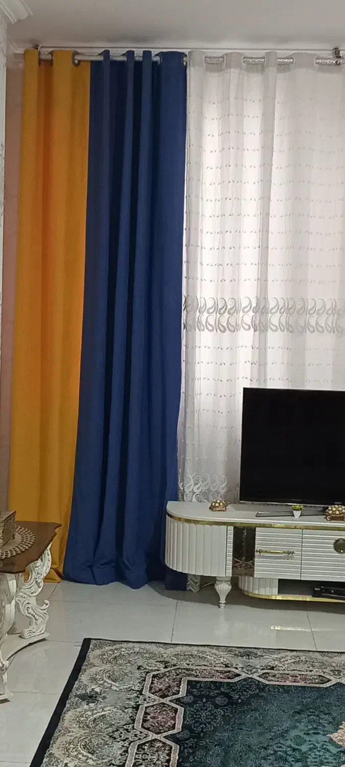 پرده مخملی دورنگ|پرده، رانر، رومیزی|گلستان (تهران), |دیوار