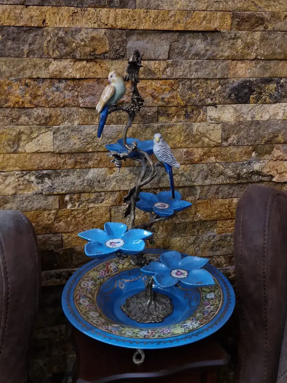 شمعدان چینی برنز انتیک دکوری|صنایع دستی و سایر لوازم تزئینی|تهران, آبشار تهران (دریاچه)|دیوار