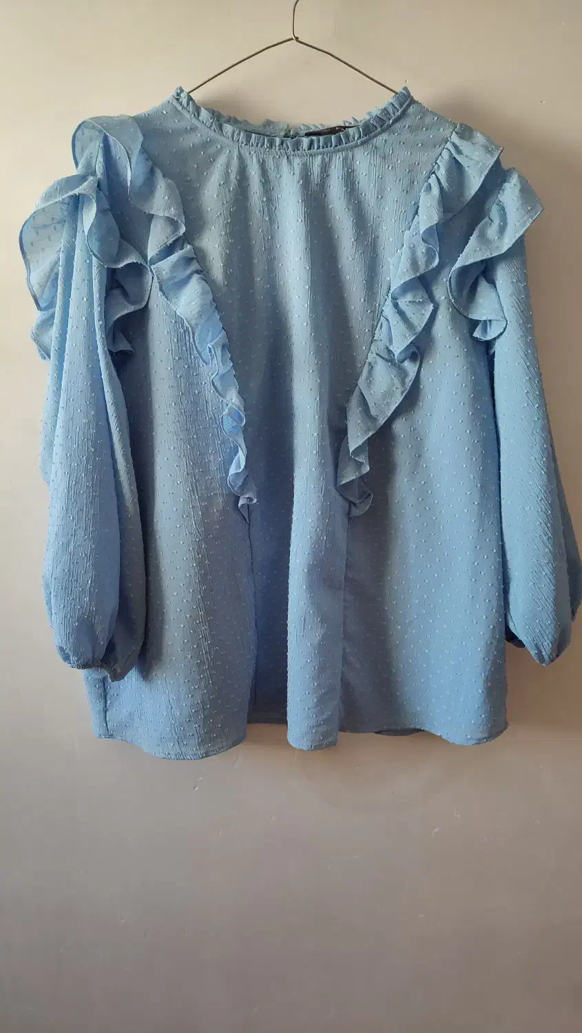 شومیز آبی آستر دار|لباس|مراغه, |دیوار