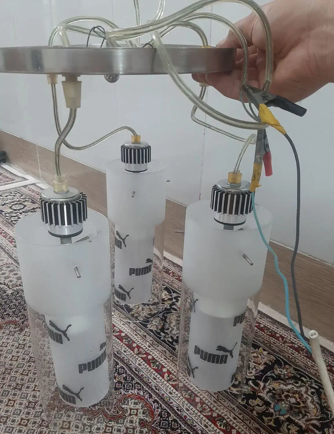 لوستر|لوستر و چراغ آویز|قم, دروازه ری|دیوار