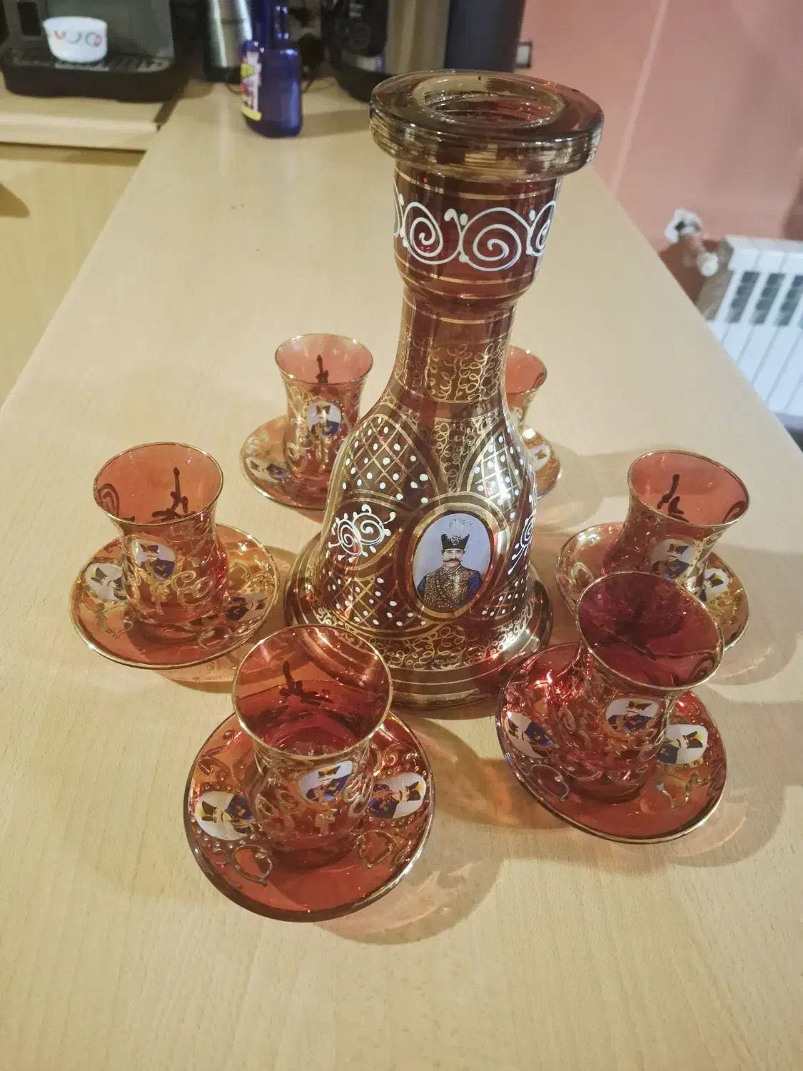 کوزه قلیان شاهعباسی ۶ استکان نعلبکی|صنایع دستی و سایر لوازم تزئینی|تهران, قزل قلعه|دیوار