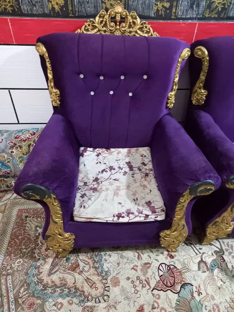 مبل سلطنتی ۷ نفره|مبلمان خانگی و میز عسلی|شوشتر, |دیوار