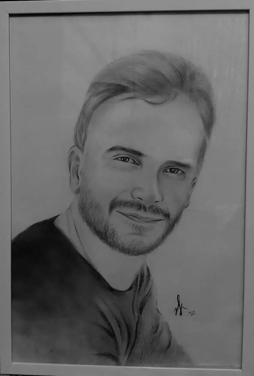 سیاه قلم نقاشی طراحی|تابلو، نقاشی، عکس|قم, زاویه|دیوار