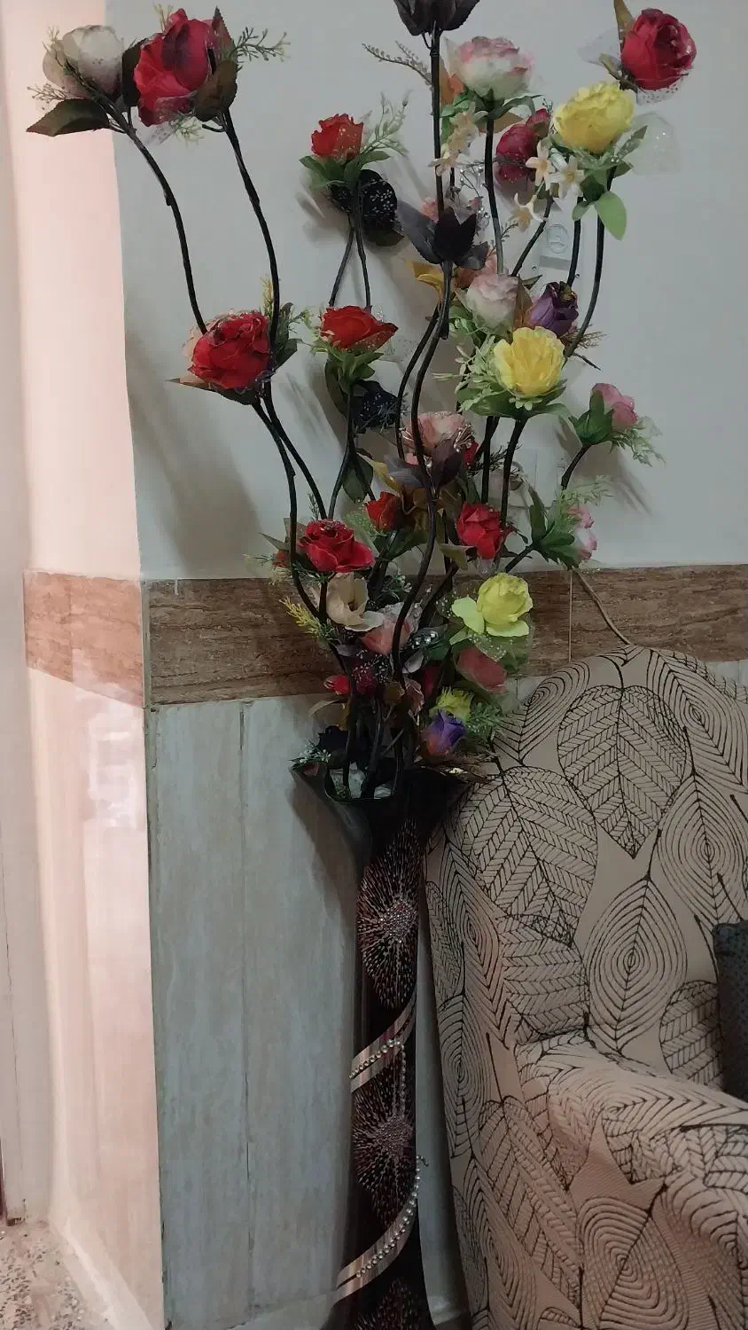 گل وگلدون|گل مصنوعی|مسجد سلیمان, |دیوار