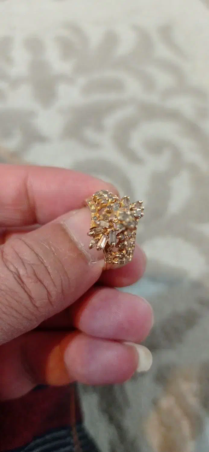 انگشتر الماس تراش برلیان فاخر زیبا|جواهرات|بجنورد, |دیوار