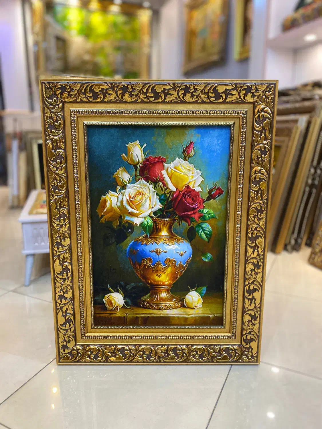 تابلوفرش گل گلدان|تابلو فرش|تبریز, |دیوار