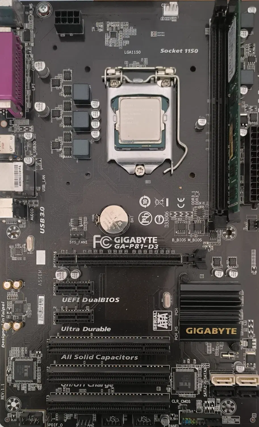 P81 Gigabyte cpu i3 ram 8 ddr3|قطعات و لوازم جانبی رایانه|صدرا-فارس, فاز ۲|دیوار
