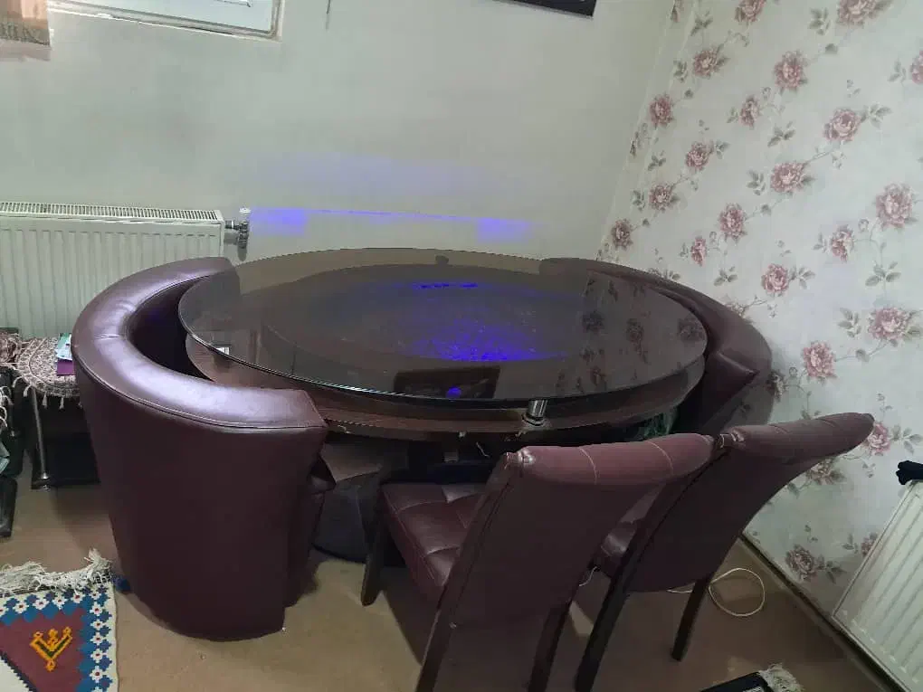 میز ناهار خوری چرم مبل چرم ۷ نفره|میز و صندلی غذاخوری|صدرا-فارس, فاز ۱|دیوار