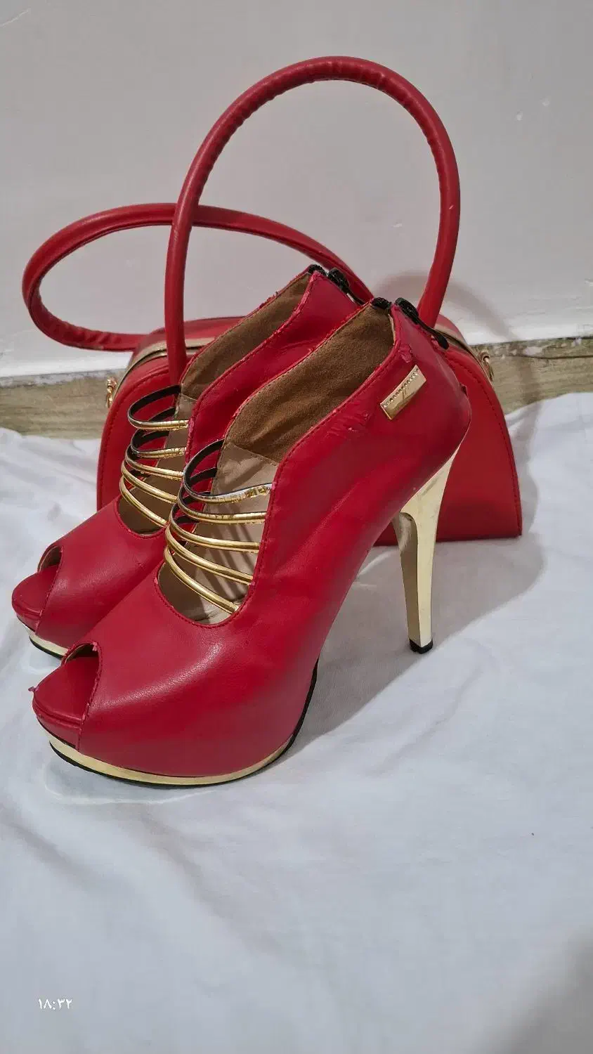 کیف وکفش مجلسی ست سایز 37،38|کیف، کفش، کمربند|نسیم‌شهر, |دیوار