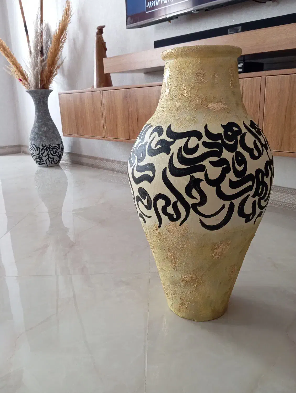 گلدان های سفالی کالیگرافی شده|صنایع دستی و سایر لوازم تزئینی|اراک, |دیوار