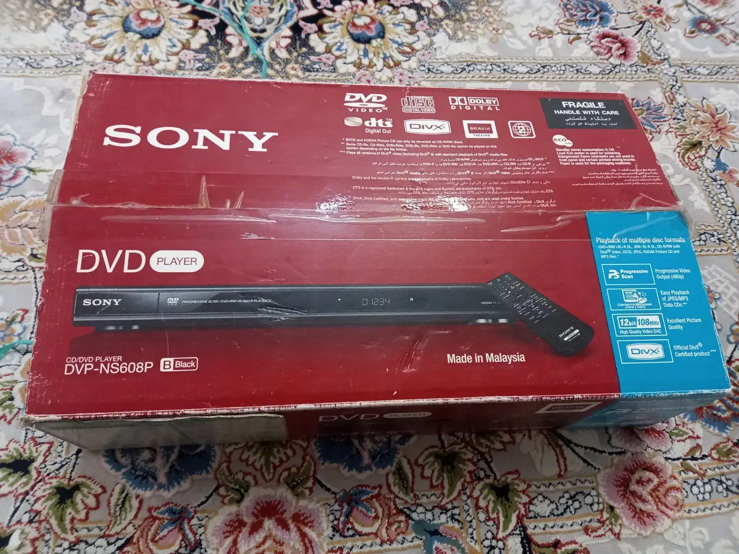 دستگاه DVDپلیرسونی مالزی آکبند پلمپ|پخش‌کننده DVD و ویدیو|مشهد, پورسینا|دیوار