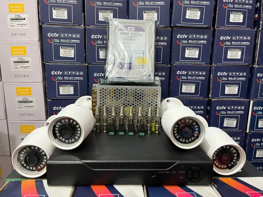 پکیج ۴ دوربین ضد آب به همراه نصب|دوربین مداربسته|قشم, |دیوار