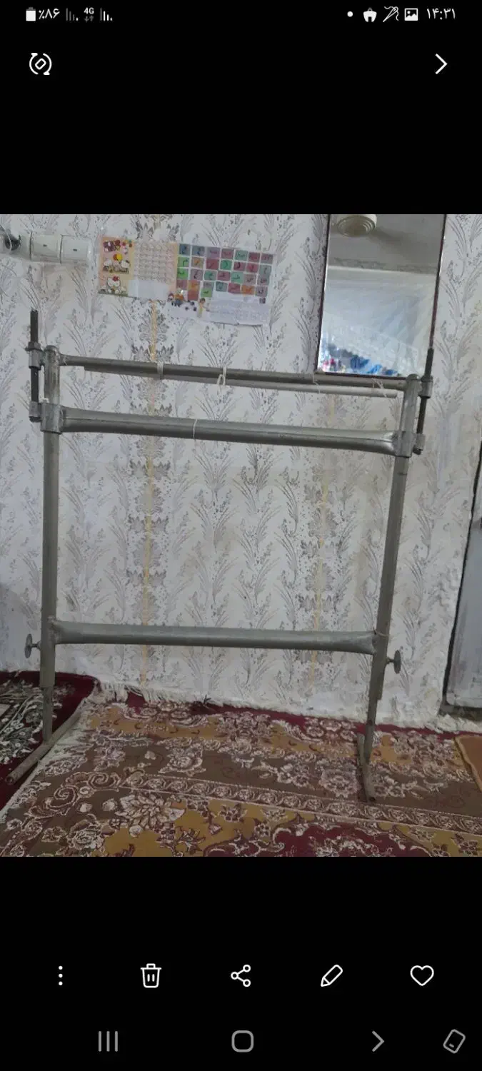 یک عدد دار قالی جنس محکم وآهنی|ابزارآلات|نگین شهر, |دیوار