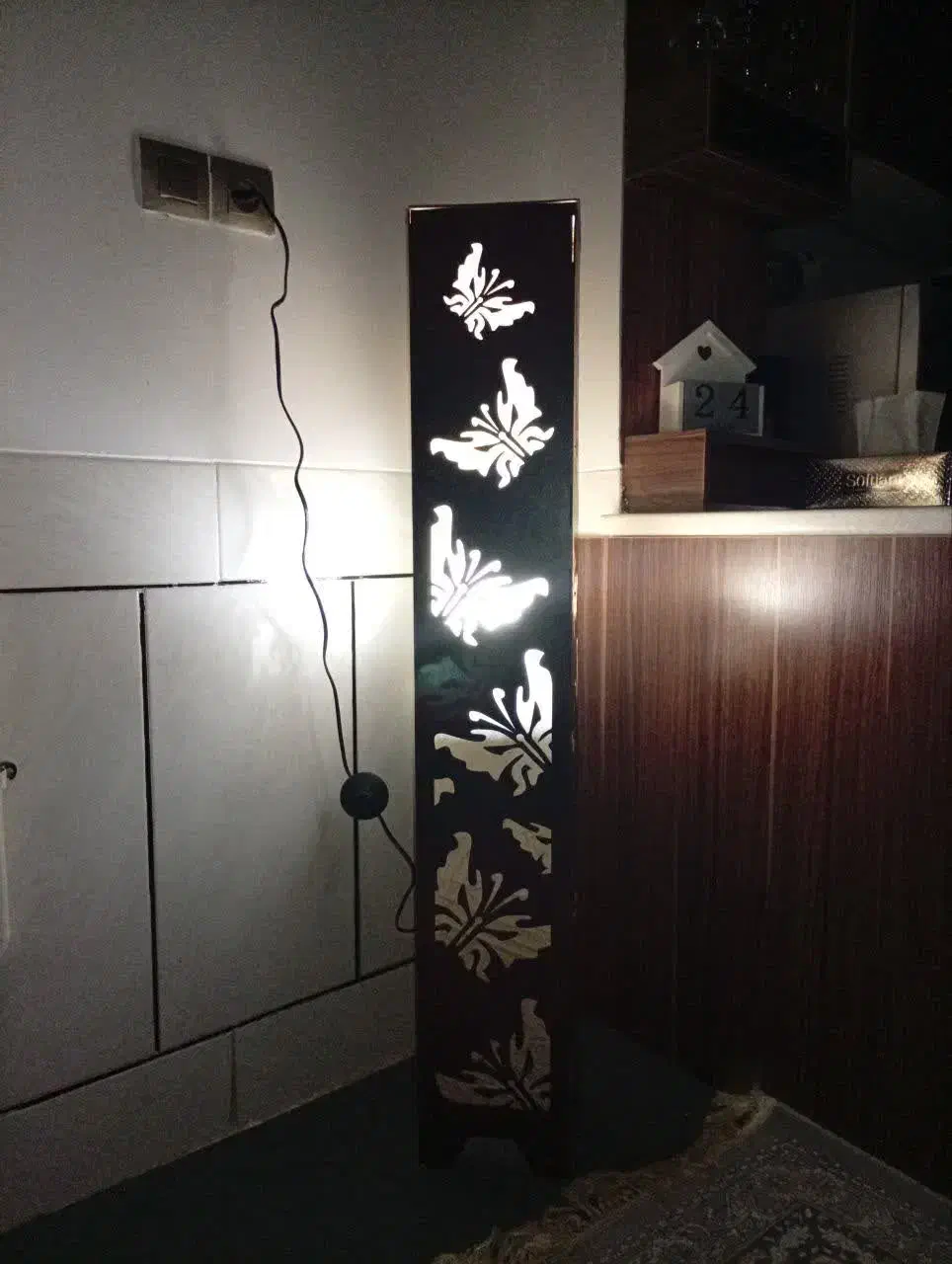 آباژور پروانه|چراغ خواب و آباژور|نجف‌آباد, پادگان|دیوار