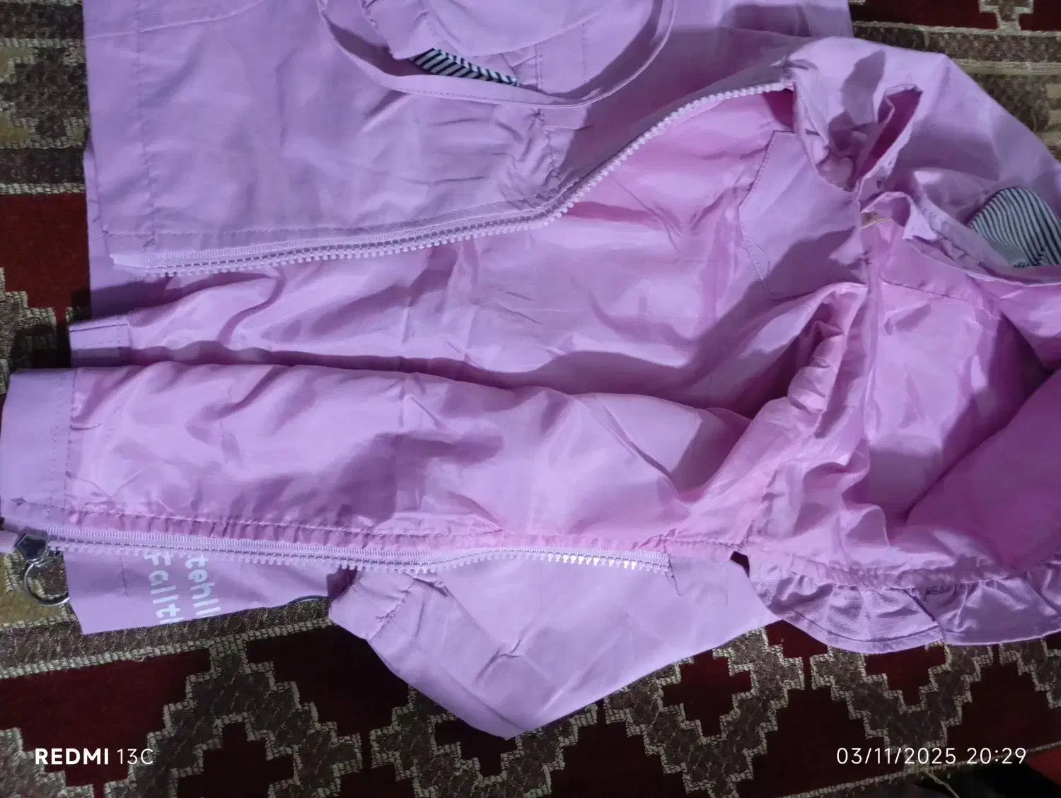 بارونی دخترانه بنفش|کفش و لباس بچه|ساری, |دیوار