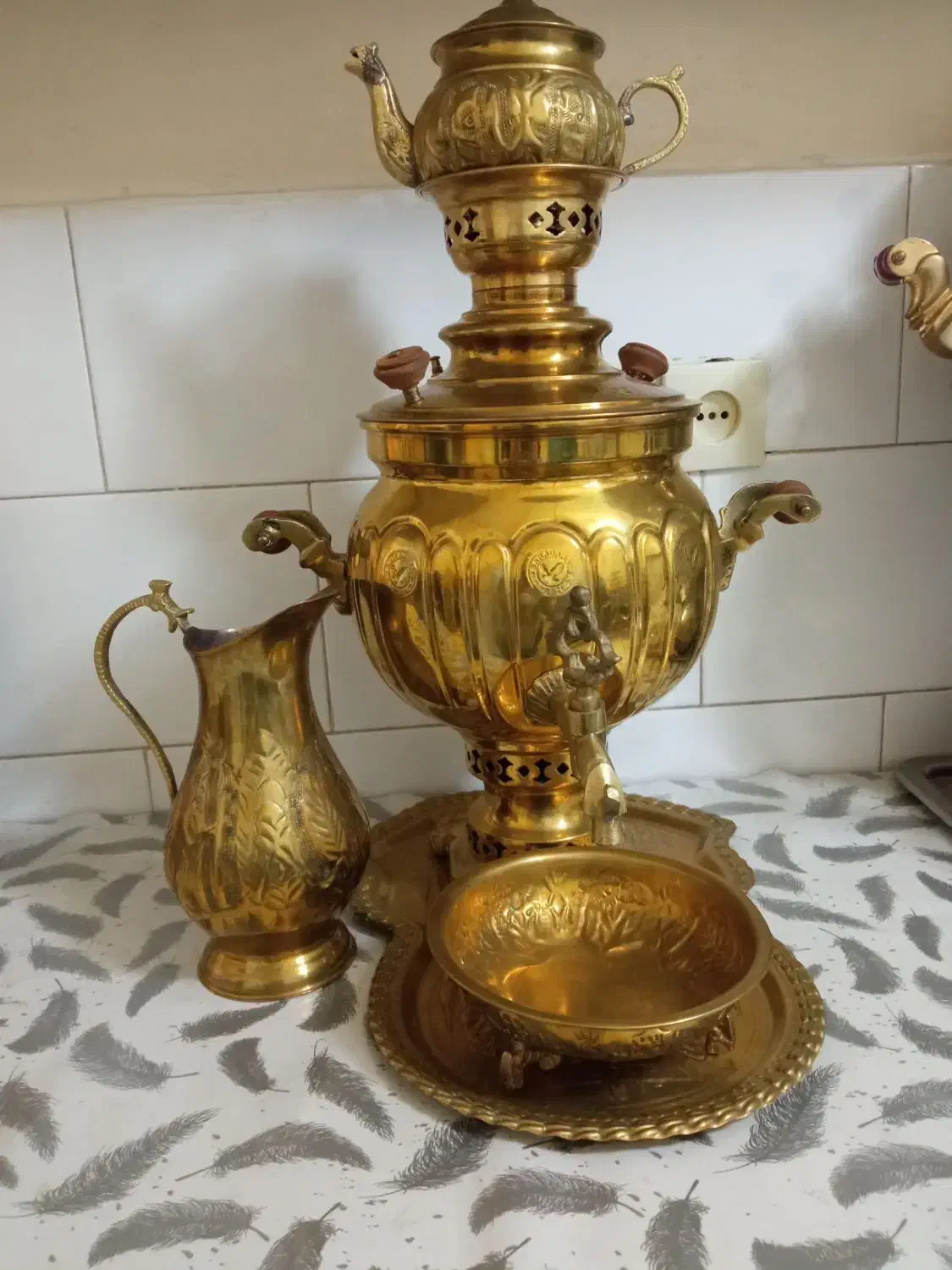 ست سماور|سماور، چای‌ساز، قهوه‌ساز|تبریز, |دیوار