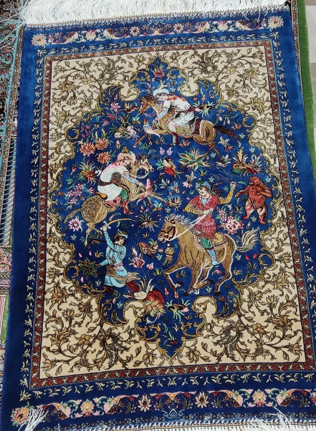 تمام ابریشم ۶۰ × ۹۰|فرش|قم, ارم|دیوار