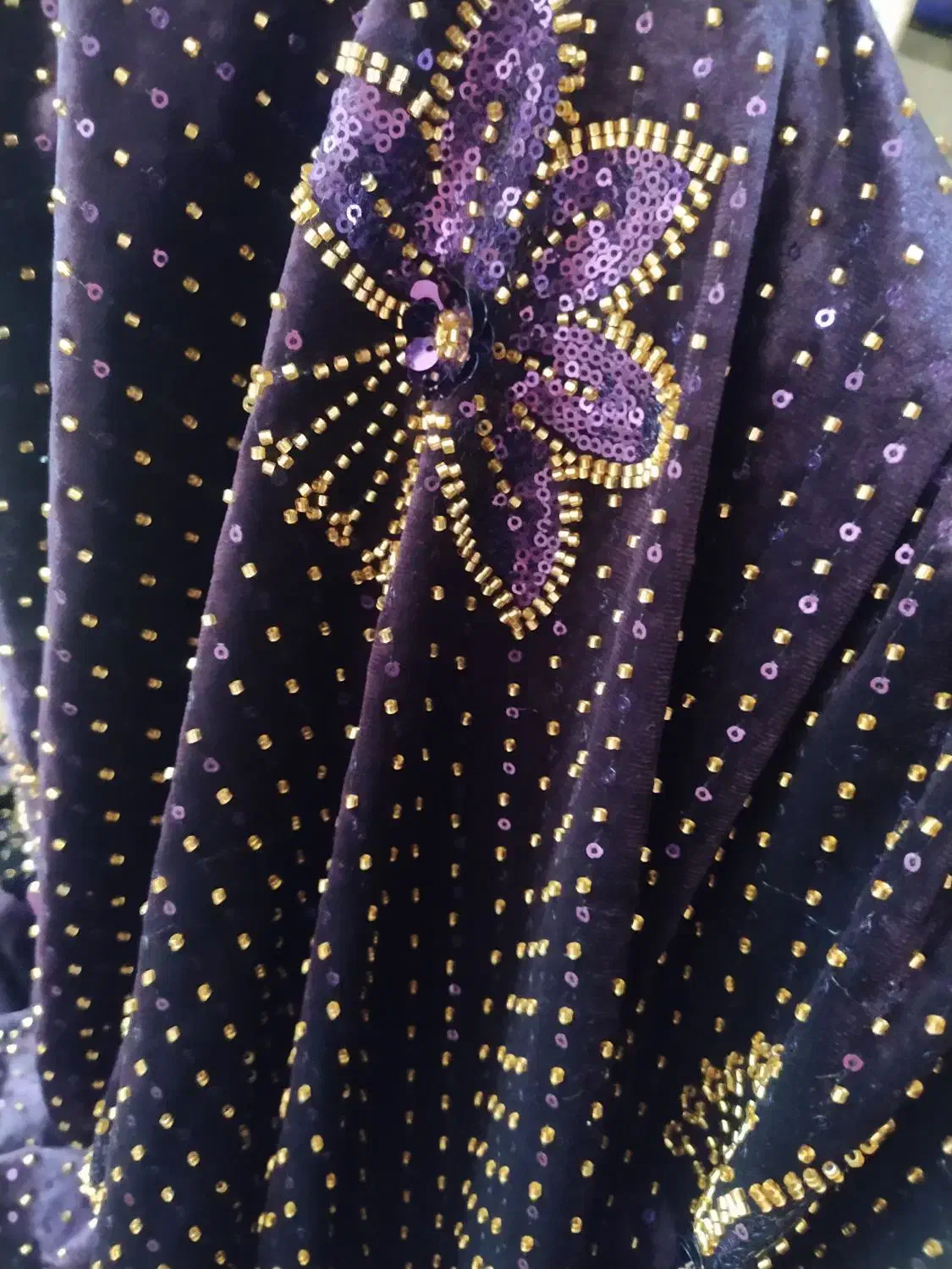 پارچه لباس محلی مخمل کشی|لباس|دهدشت, |دیوار