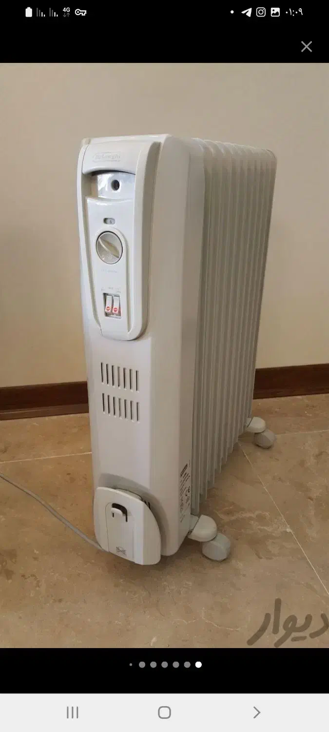 شوفاژ برقی فن دار دلونگی ۶ پره|آبگرمکن، پکیج، شوفاژ|پردیس, فاز ۱۱|دیوار