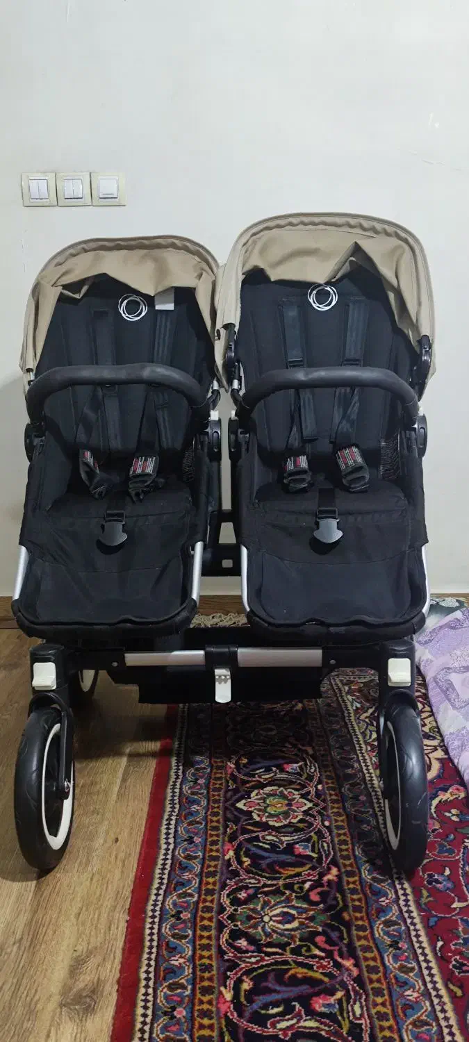 کالسکه دوقلوBugaboo donkey  دوعدد گهواره میلاد|کالسکه و لوازم جانبی|تهران, بهار|دیوار