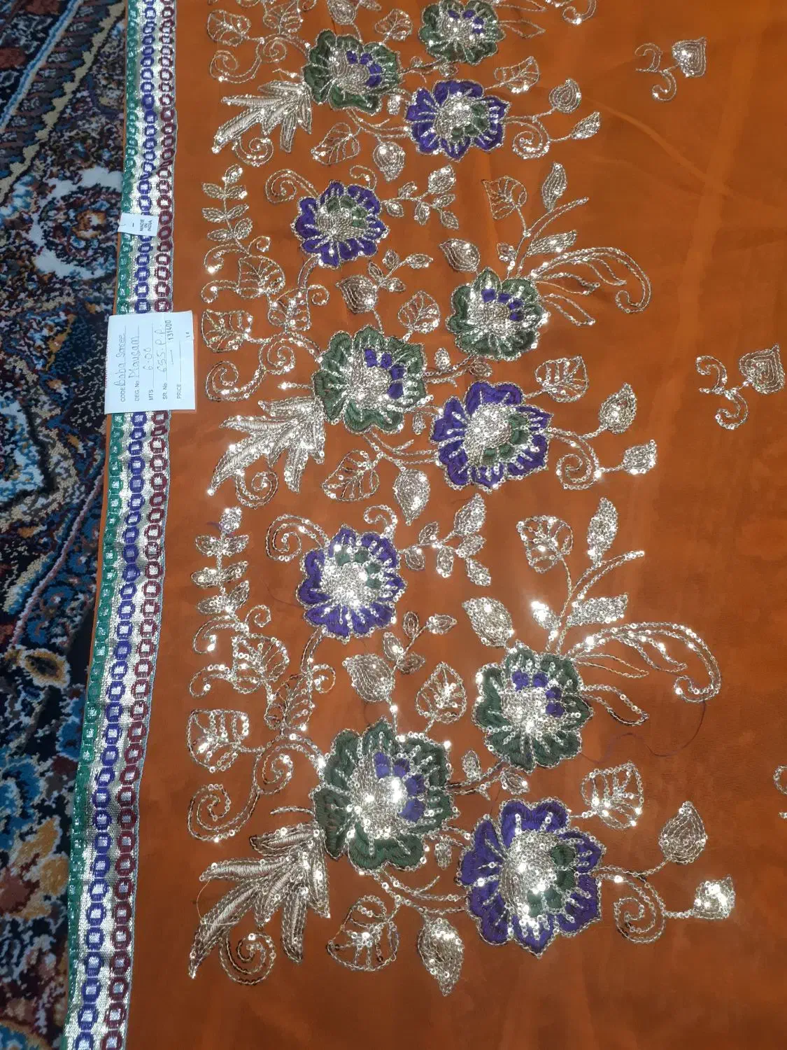 پارچه ساری هندی حریر|لباس|بوشهر, |دیوار