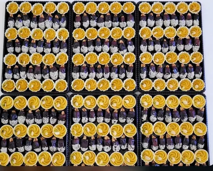 حلوا و خرمای مجلسی با زعفران اصل تازه‌پز و خوش‌عطر|خدمات پذیرایی، مراسم|باقرشهر, |دیوار