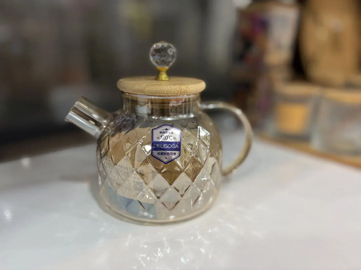 قوری پیرکس درب بامبو|قوری، کتری، قهوه‌ساز دستی|مرند, |دیوار