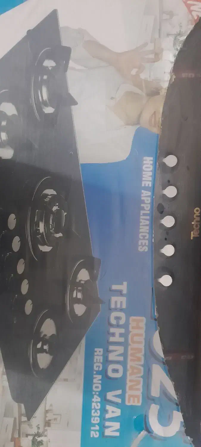 اجاق گاز صفحه ای پنج شعله تکنو|اجاق گاز و لوازم برقی پختوپز|نوشین شهر, |دیوار