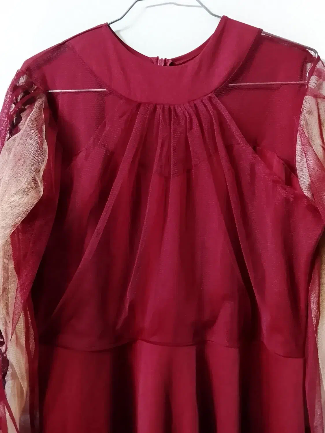 لباس مجلسی زنانه شیک و زیبا سایز 48و50 رنگ زرشکی|لباس|قم, نیروگاه|دیوار