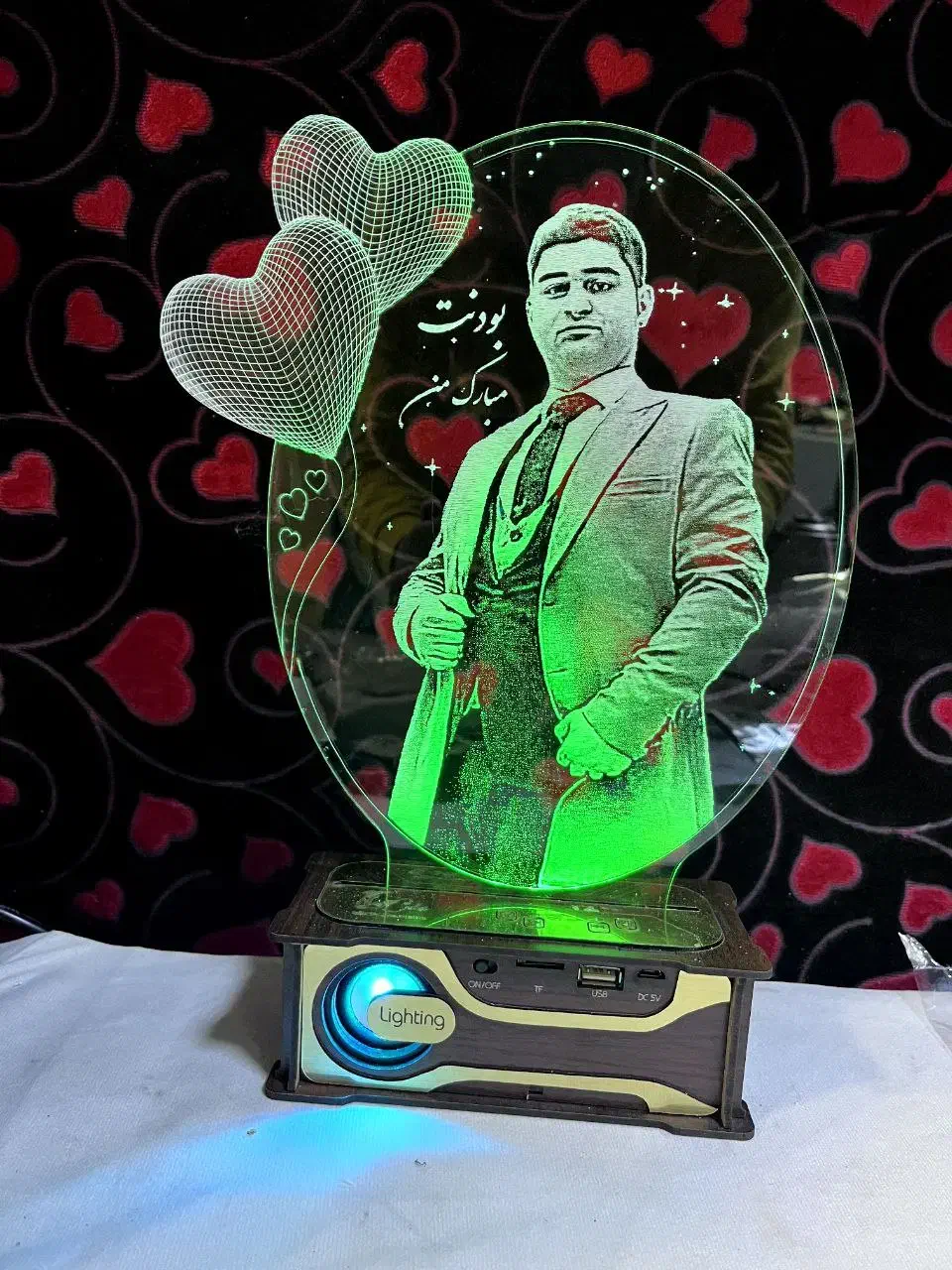 چراغ خواب سه بعدی کادو روز مرد روز پدر|چراغ خواب و آباژور|اصفهان, فجر|دیوار