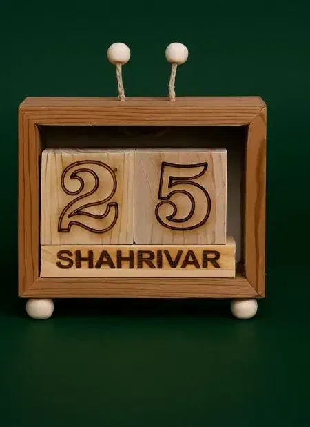 تقویم تی وی چوبی نقلی|مجسمه، تندیس، ماکت|مشهد, یاس|دیوار