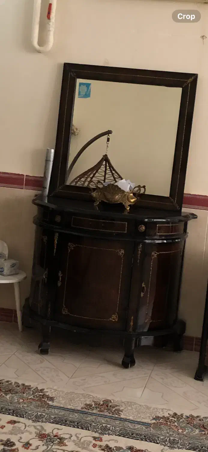 آیینه کنسول چوبی|بوفه، ویترین، کنسول|کرمانشاه, |دیوار