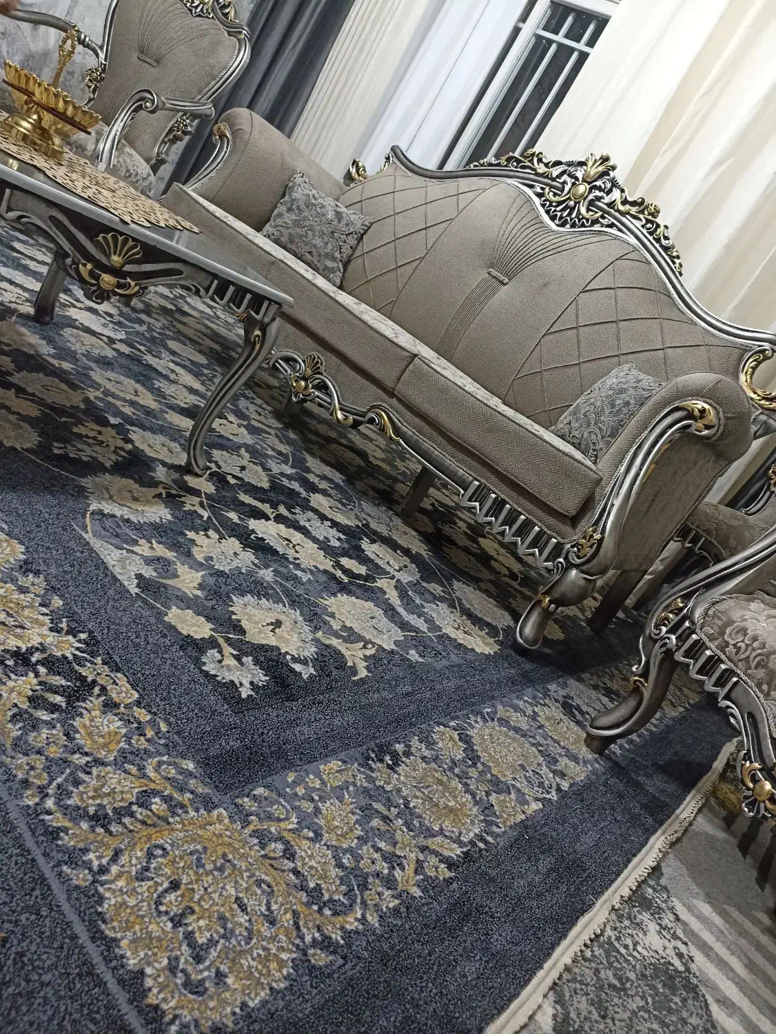 مبل سلطنتی ۹ نفره|مبلمان خانگی و میز عسلی|لنجان, |دیوار