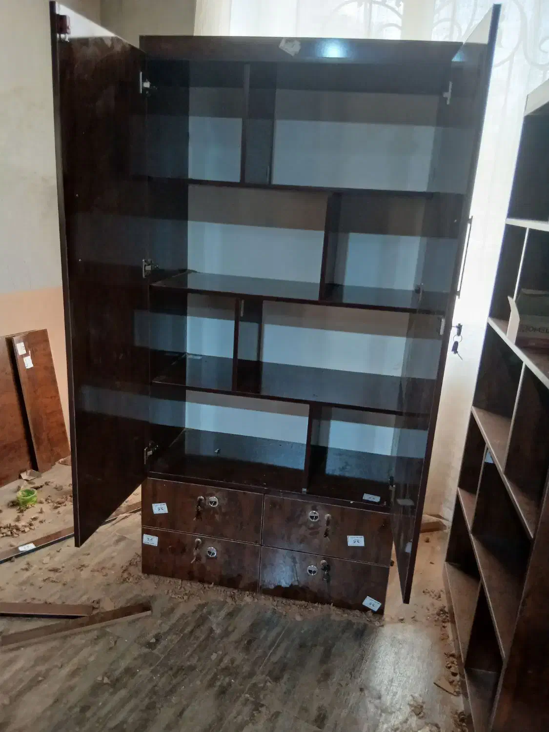 کمد چند منظوره|کتابخانه، شلف، قفسههای دیواری|چابهار, |دیوار