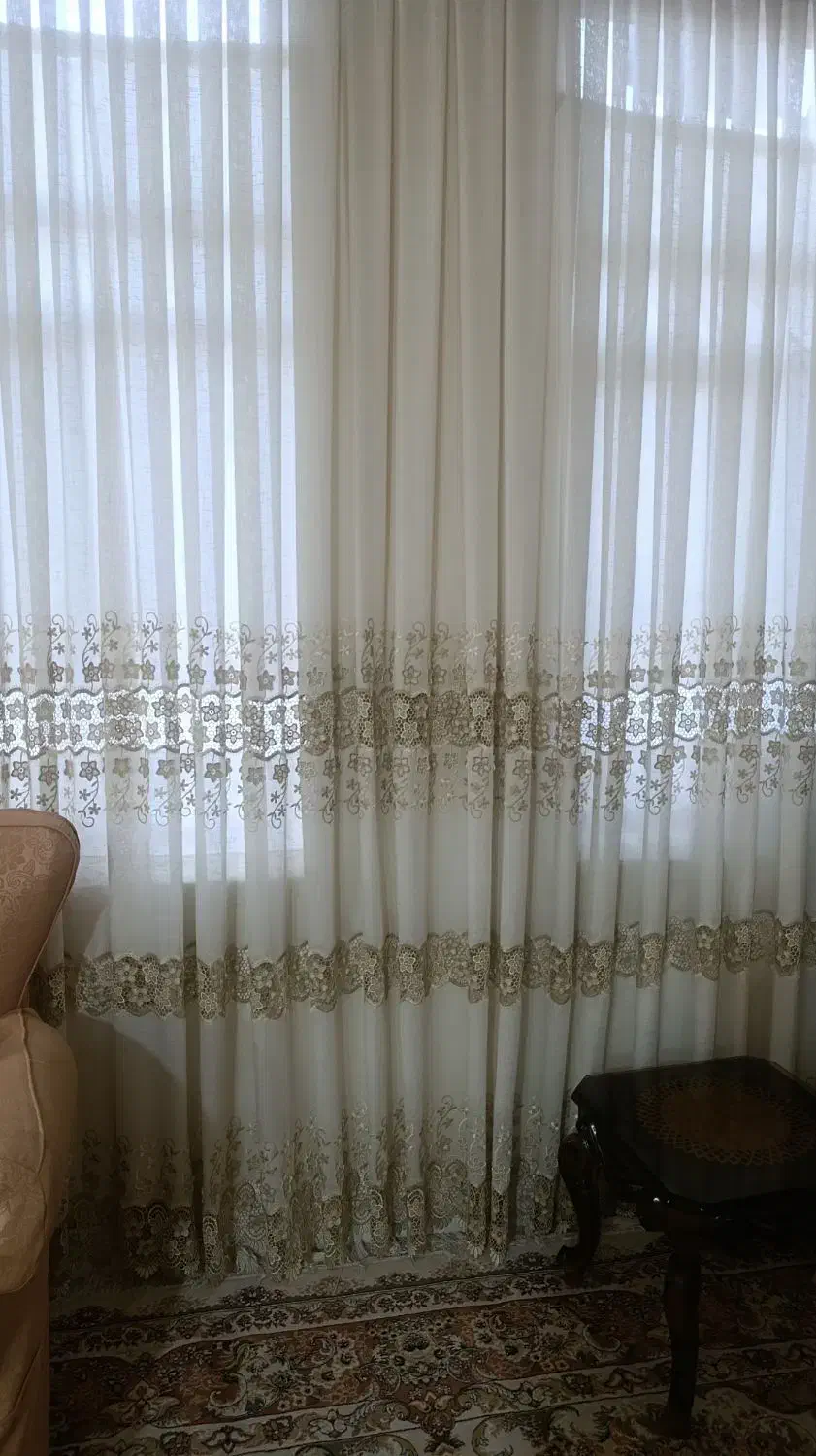 پرده کتان.  بدون پاری جنس خوب|پرده، رانر، رومیزی|ملایر, |دیوار